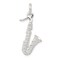 Sterling Silver Saxaphone Charm Music Pendant Jewelry 25mm x 15mm